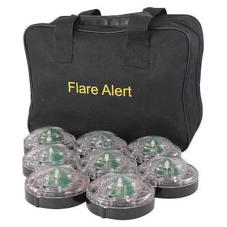 LED Road Flare Kit, White, 120 FPM, Magnetic Base MPN:B8WBP2ONLY