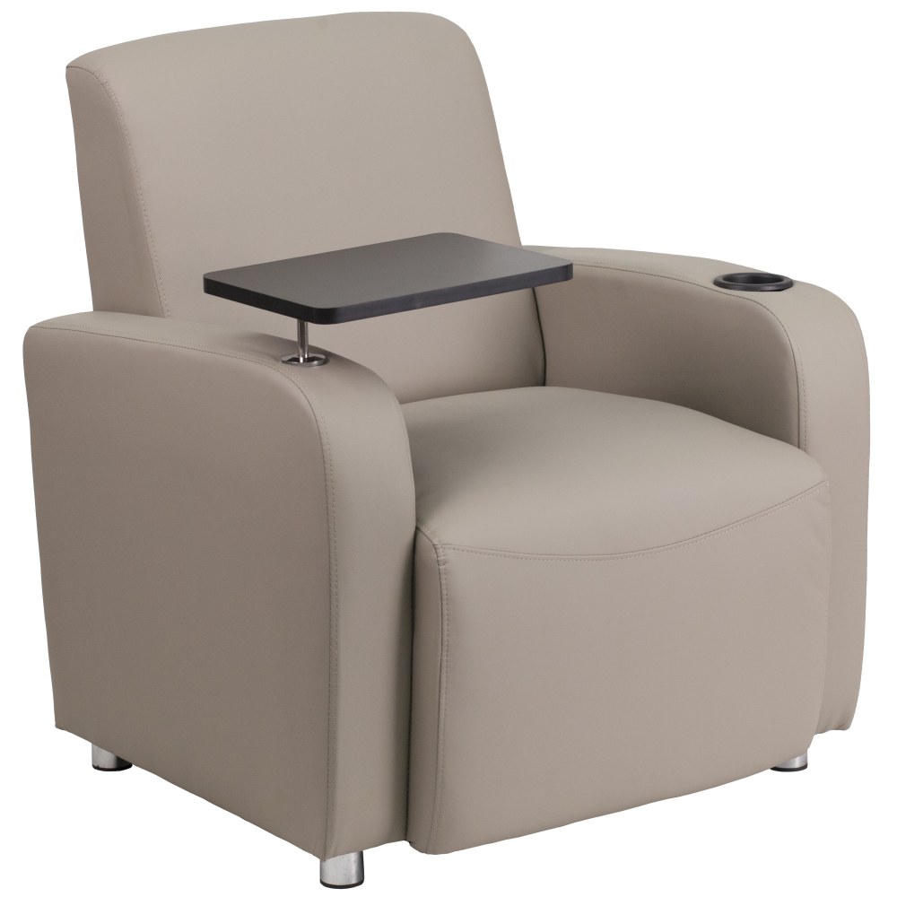 Flash Furniture LeatherSoft Faux Leather Guest Chair With Tablet Arm, Goldvein/Gray MPN:BT8217TN