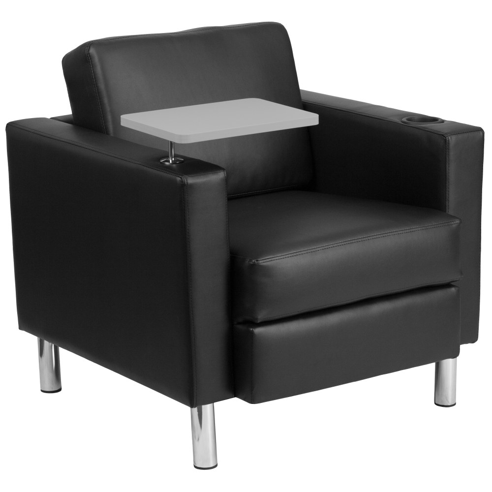 Flash Furniture LeatherSoft Faux Leather Tablet-Arm Guest Chair, Black MPN:BT8219BK
