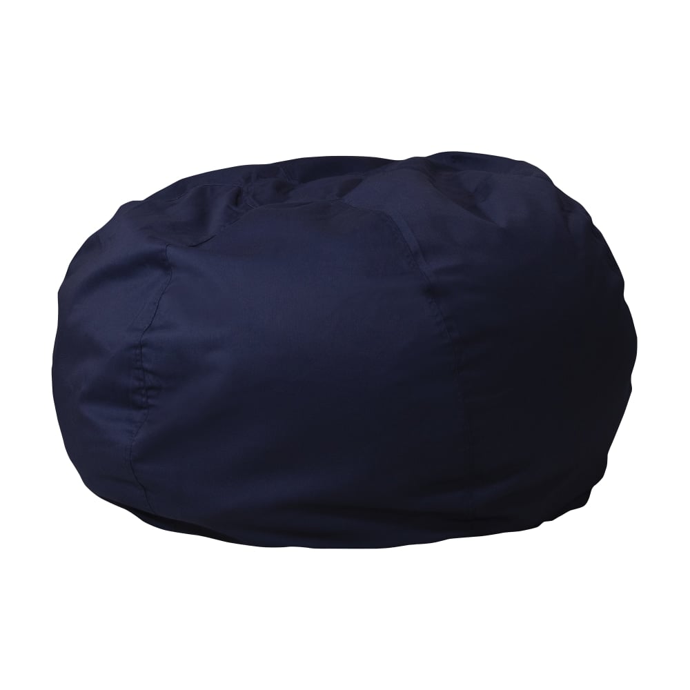 Flash Furniture Oversized Bean Bag Chair For Kids And Adults, Navy Blue MPN:DGBEANLGSLDBL