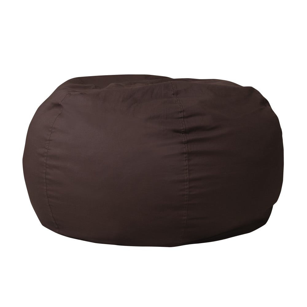 Flash Furniture Oversized Bean Bag Chair For Kids And Adults, Brown MPN:DGBEANLGSLDBN
