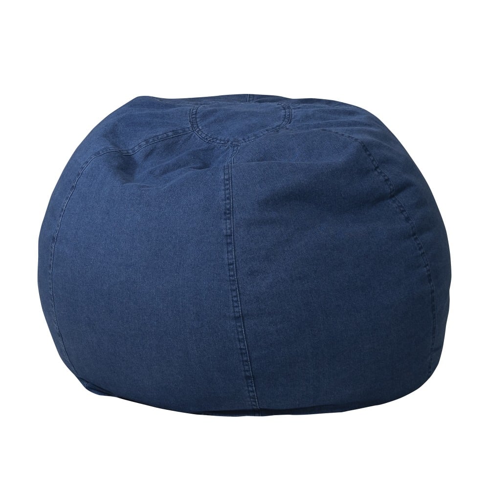 Flash Furniture Small Bean Bag Chair For Kids And Teens, Denim MPN:DGBEANSMDENIM