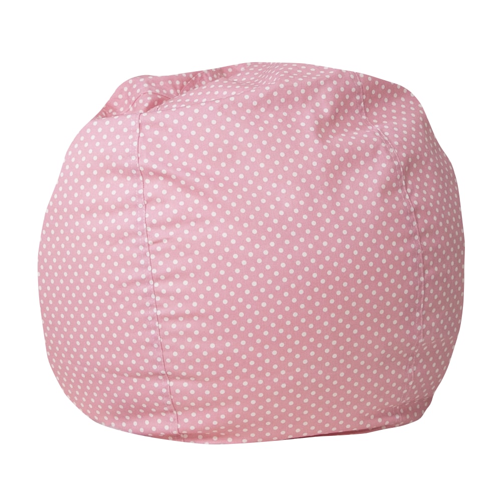 Flash Furniture Small Bean Bag Chair For Kids And Teens, Light Pink Dot MPN:DGBEANSMDTPK
