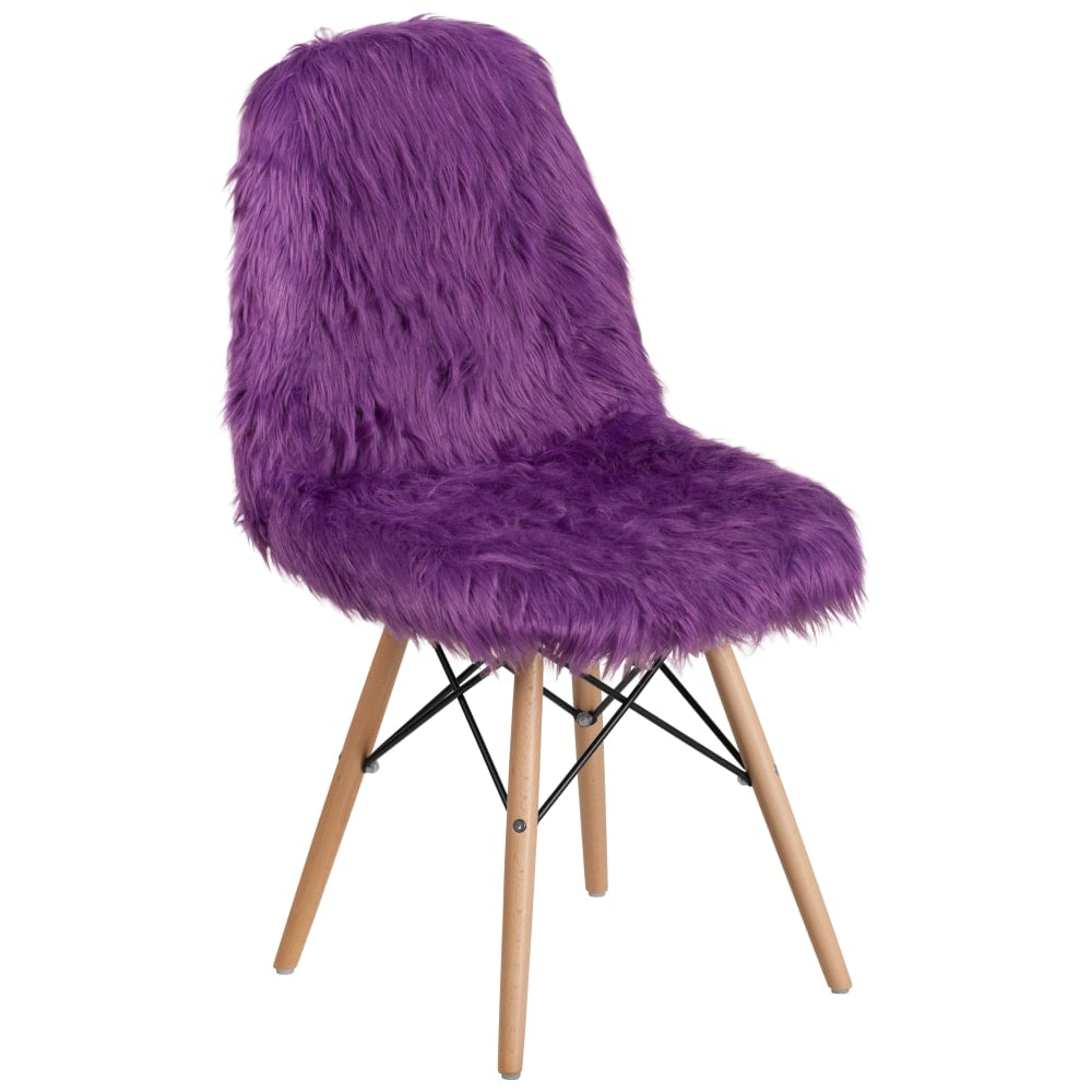 Flash Furniture Shaggy Dog Accent Chair, Purple MPN:DL15