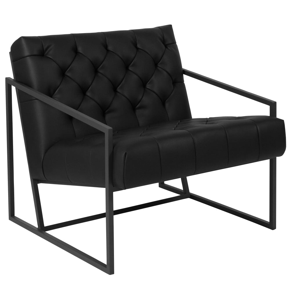 Flash Furniture HERCULES Madison Series LeatherSoft Tufted Lounge Chairs, Black MPN:ZB8522BK