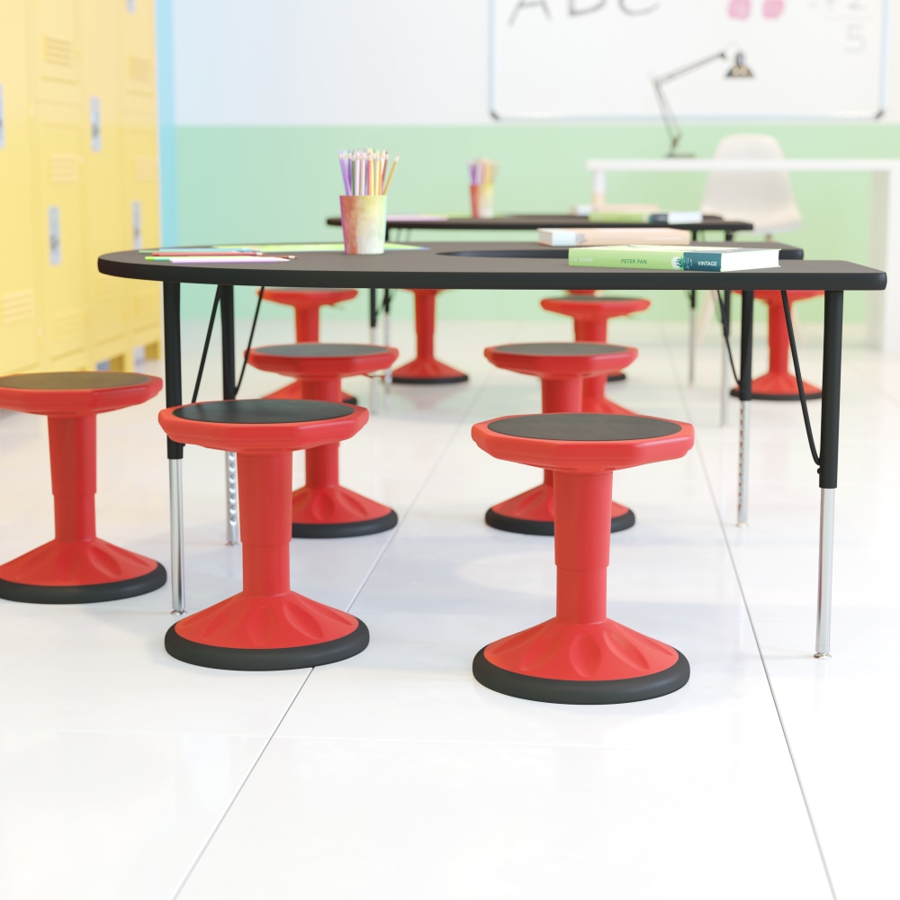Flash Furniture Carter Adjustable Height Kids Flexible Active Stool, Red MPN:AY9001SRD