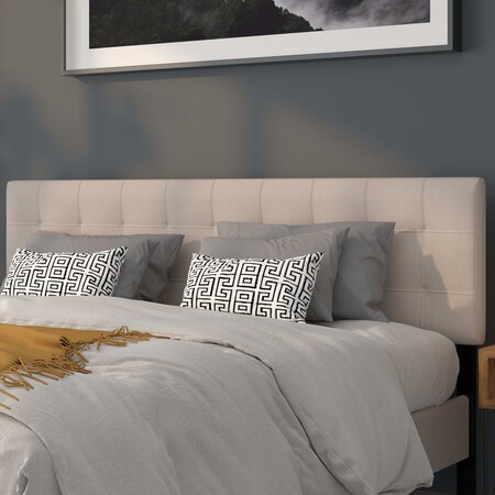 King, Bedford Headboard, Beige Fabric MPN:HG-HB1704-K-B-GG