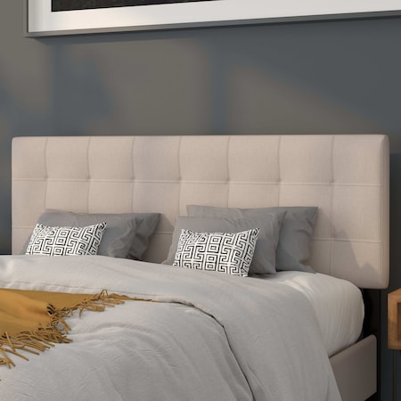 Bedford Headboard, Queen, Beige Fabric MPN:HG-HB1704-Q-B-GG