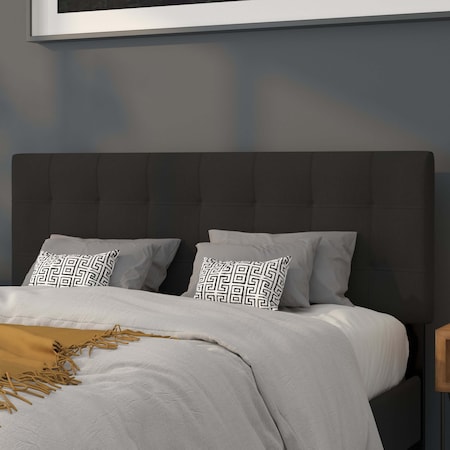 Bedford Headboard, Queen, Black Fabric MPN:HG-HB1704-Q-BK-GG