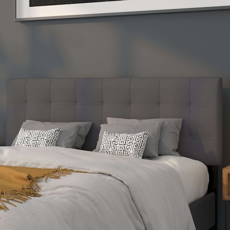 Bedford Headboard, Queen, Gray Fabric MPN:HG-HB1704-Q-DG-GG