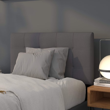 Bedford Headboard, Twin Size, Gray Fabric MPN:HG-HB1704-T-DG-GG