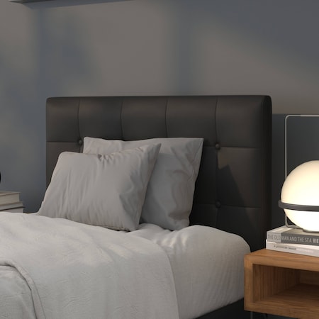 Headboard, Twin Size, Black Vinyl MPN:HG-HB1705-T-BK-GG