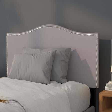 Headboard, Twin Size, Gray Fabric MPN:HG-HB1707-T-LG-GG