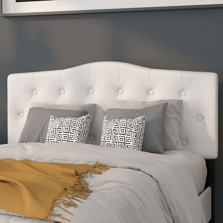 Full Cambridge, Headboard, White Fabric MPN:HG-HB1708-F-W-GG