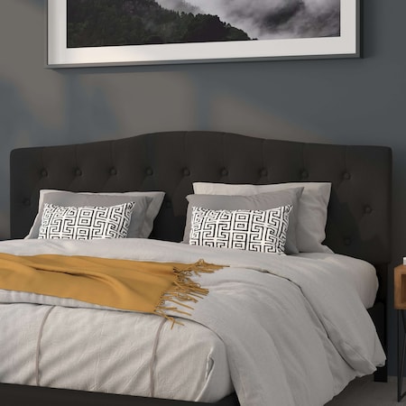 King, Cambridge Headboard, Black Fabric MPN:HG-HB1708-K-BK-GG