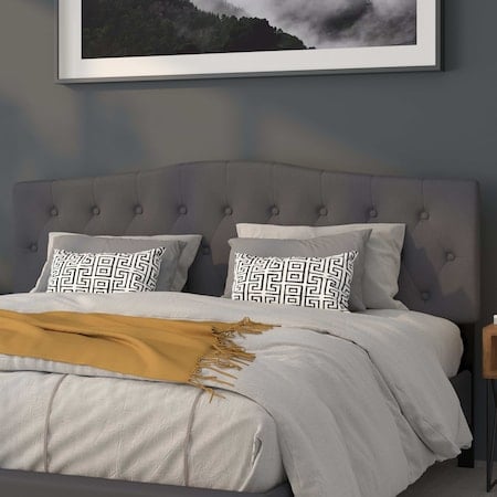 King, Cambridge Headboard, Gray Fabric MPN:HG-HB1708-K-DG-GG