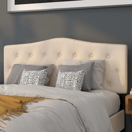 Cambridge Headboard, Queen, Beige Fabric MPN:HG-HB1708-Q-B-GG