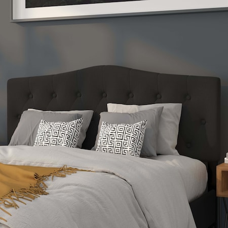 Cambridge Headboard, Queen, Black Fabric MPN:HG-HB1708-Q-BK-GG