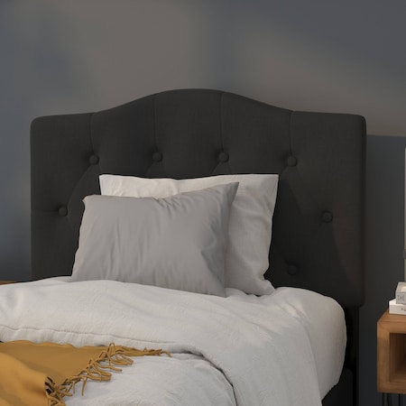 Cambridge Headboard, Twin Size, Black Fbrc MPN:HG-HB1708-T-BK-GG