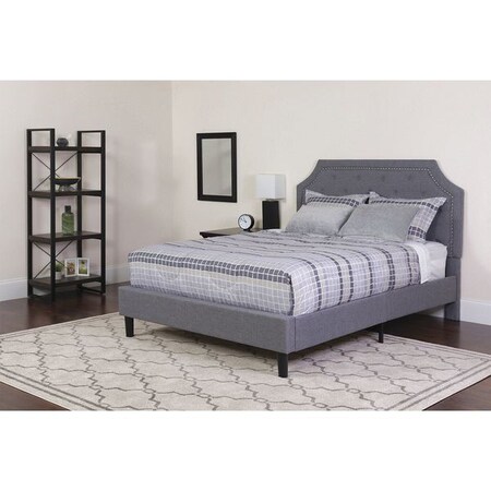 Brighton Full Platform Bed, Light Gray MPN:SL-BK4-F-LG-GG