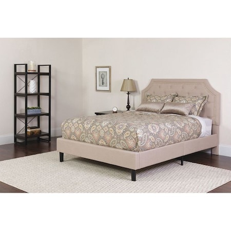 Brighton Twin Platform Bed, Beige MPN:SL-BK4-T-B-GG