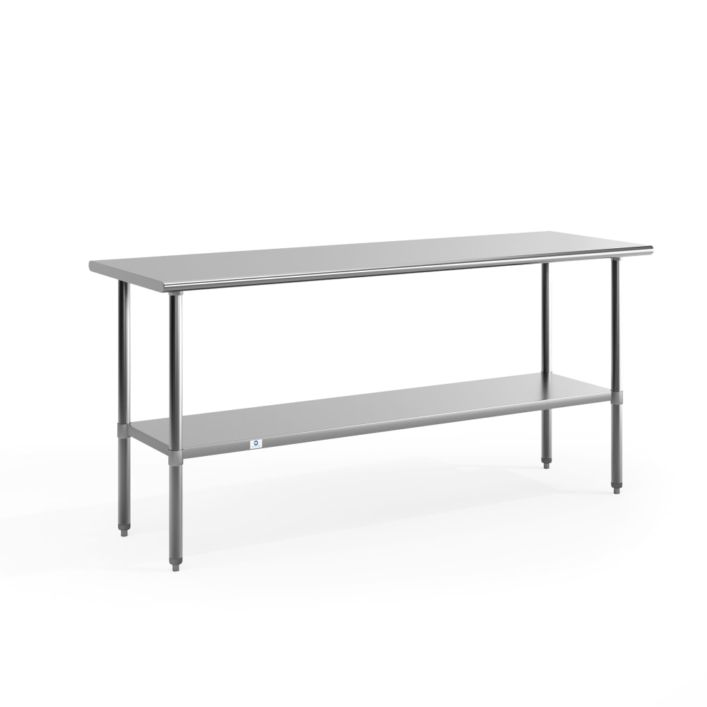 Flash Furniture Stainless Steel Prep And Work Table, 34-1/2inH x 72inW x 24inD, Silver MPN:NHWT3072
