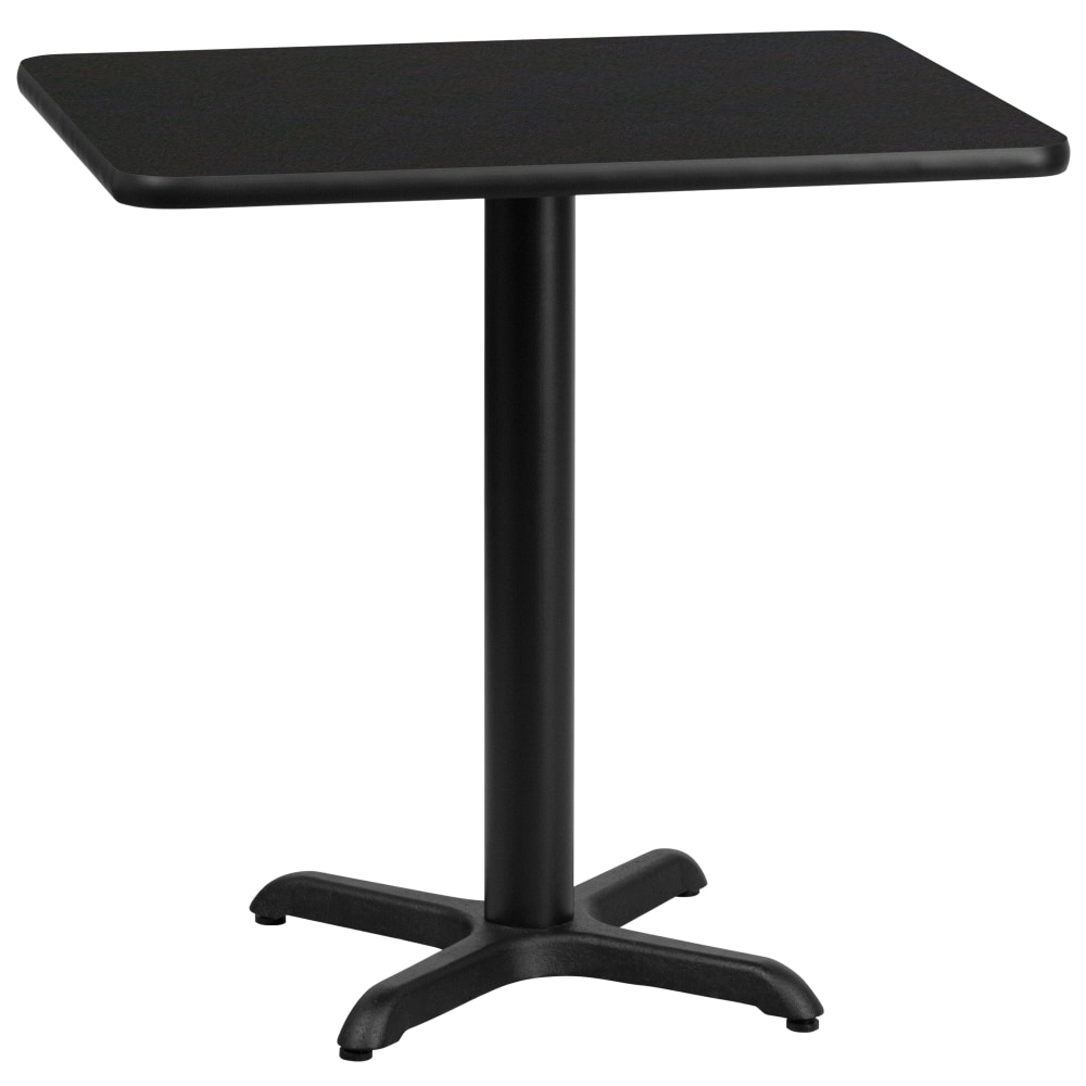 Flash Furniture Rectangular Laminate Table, 31-3/16inH x 24inW x 30inD, Black MPN:XUBK2430T2222