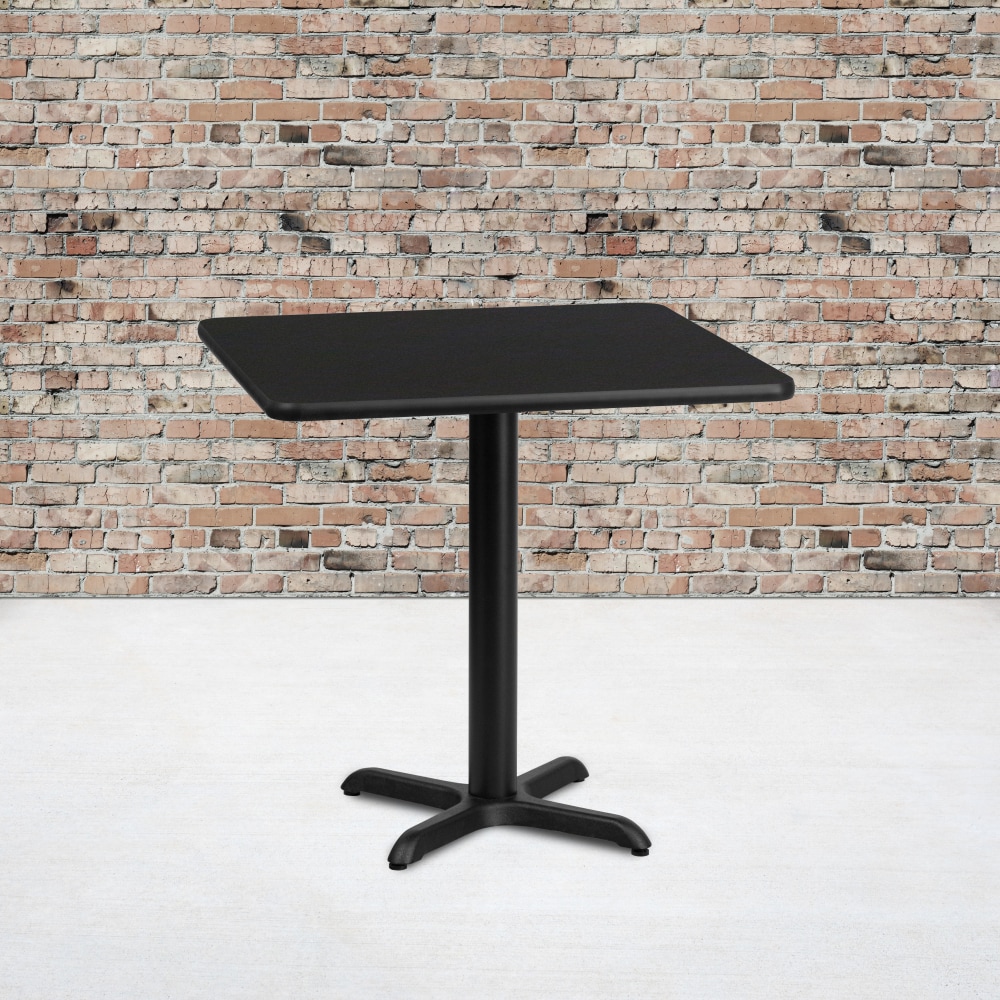 Flash Furniture Square Hospitality Table With X-Style Base, 31-3/16inH x 30inW x 30inD, Black MPN:XUBK3030T2222