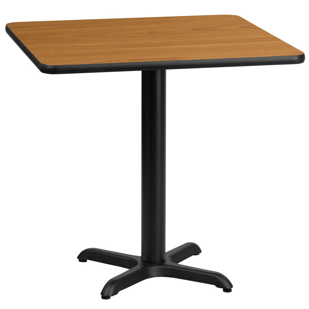 Flash Furniture Square Hospitality Table With X-Style Base, 31-3/16inH x 30inW x 30inD, Natural MPN:XUNT3030T2222