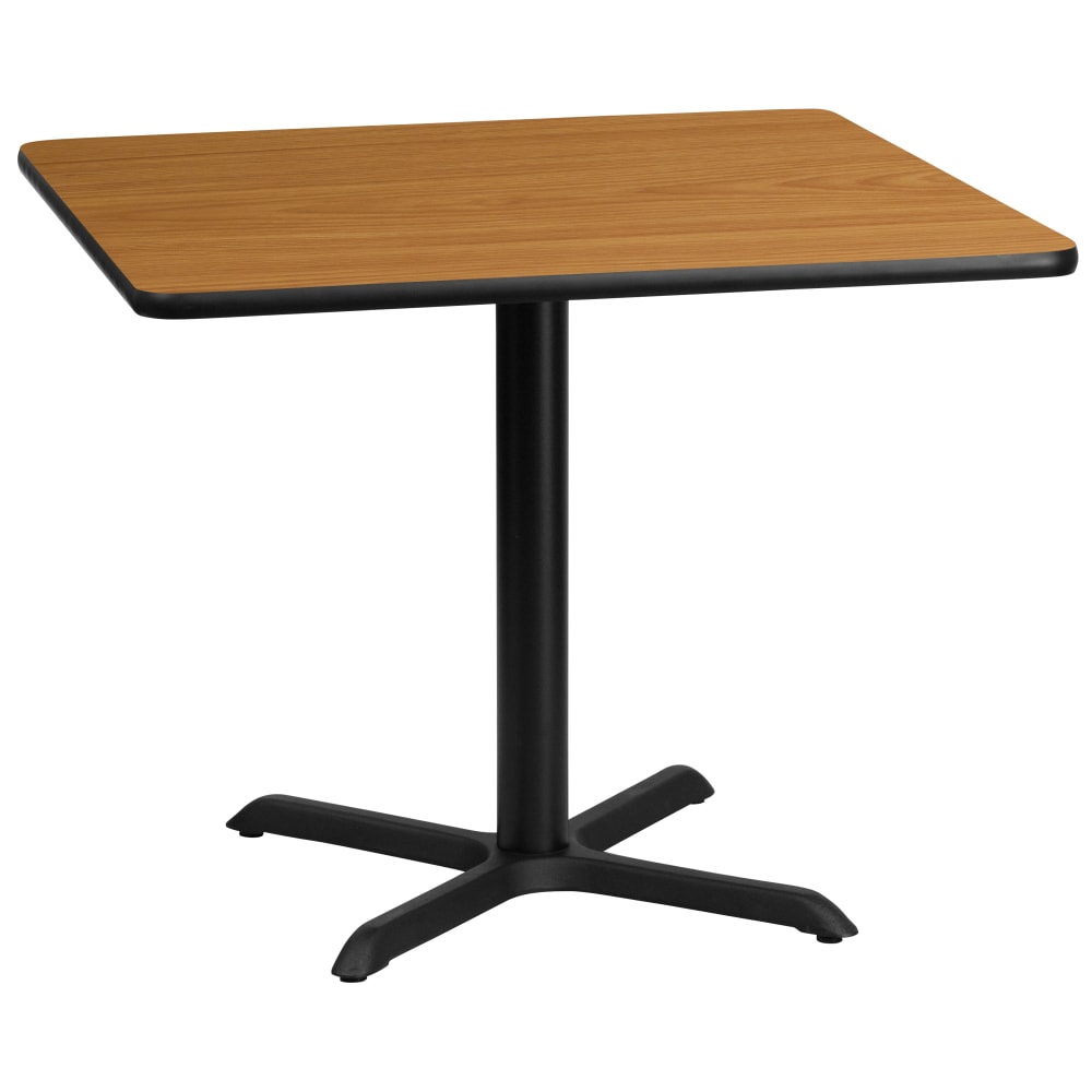 Flash Furniture Square Laminate Table Top With Table Height Base, 31-3/16inH x 36inW x 36inD, Natural MPN:XUNT3636T3030