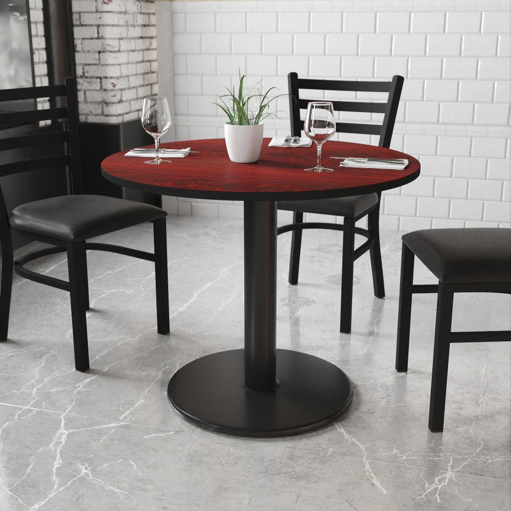 Flash Furniture Round Hospitality Table, 31-3/16inH x 36inW x 36inD, Mahogany MPN:XURD36MATR24