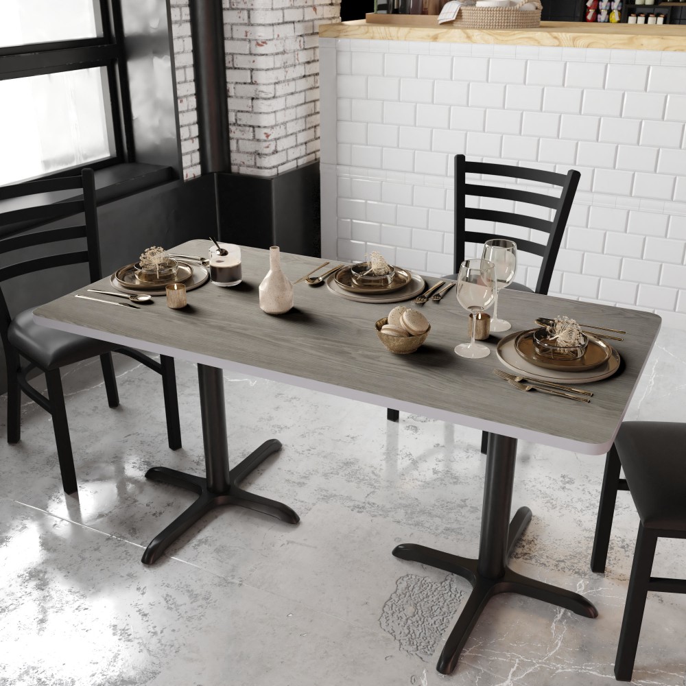 Flash Furniture Reversible Laminate Rectangular Table Top, 30in x 60in, White/Gray MPN:XUWHGY3060