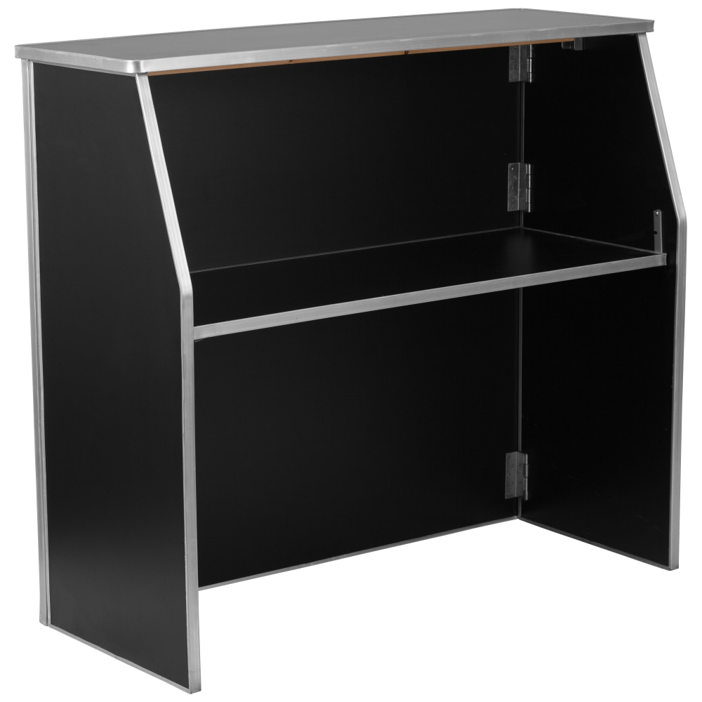 Flash Furniture Laminate Foldable Bar, 4ft, Black MPN:XABAR48BK