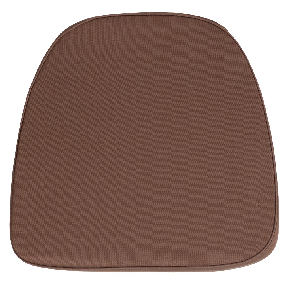 Flash Furniture Chiavari Cushion, Soft Fabric, 1-3/4inH x 16inW x 15-1/2inD, Brown MPN:BHBRN