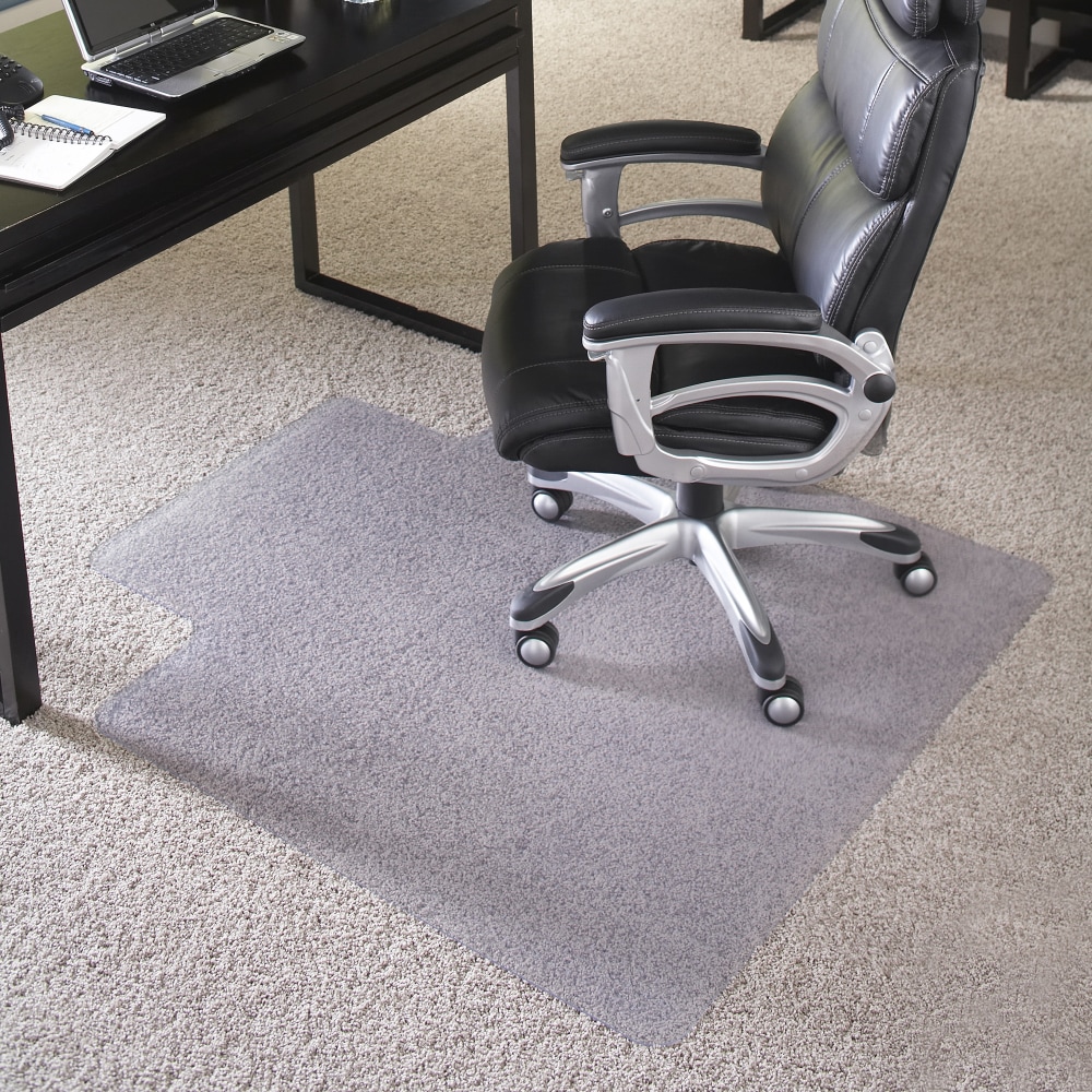 Flash Furniture Big & Tall Carpet Chair Mat With Lip, 45in x 53in, Clear MPN:MAT124164BT