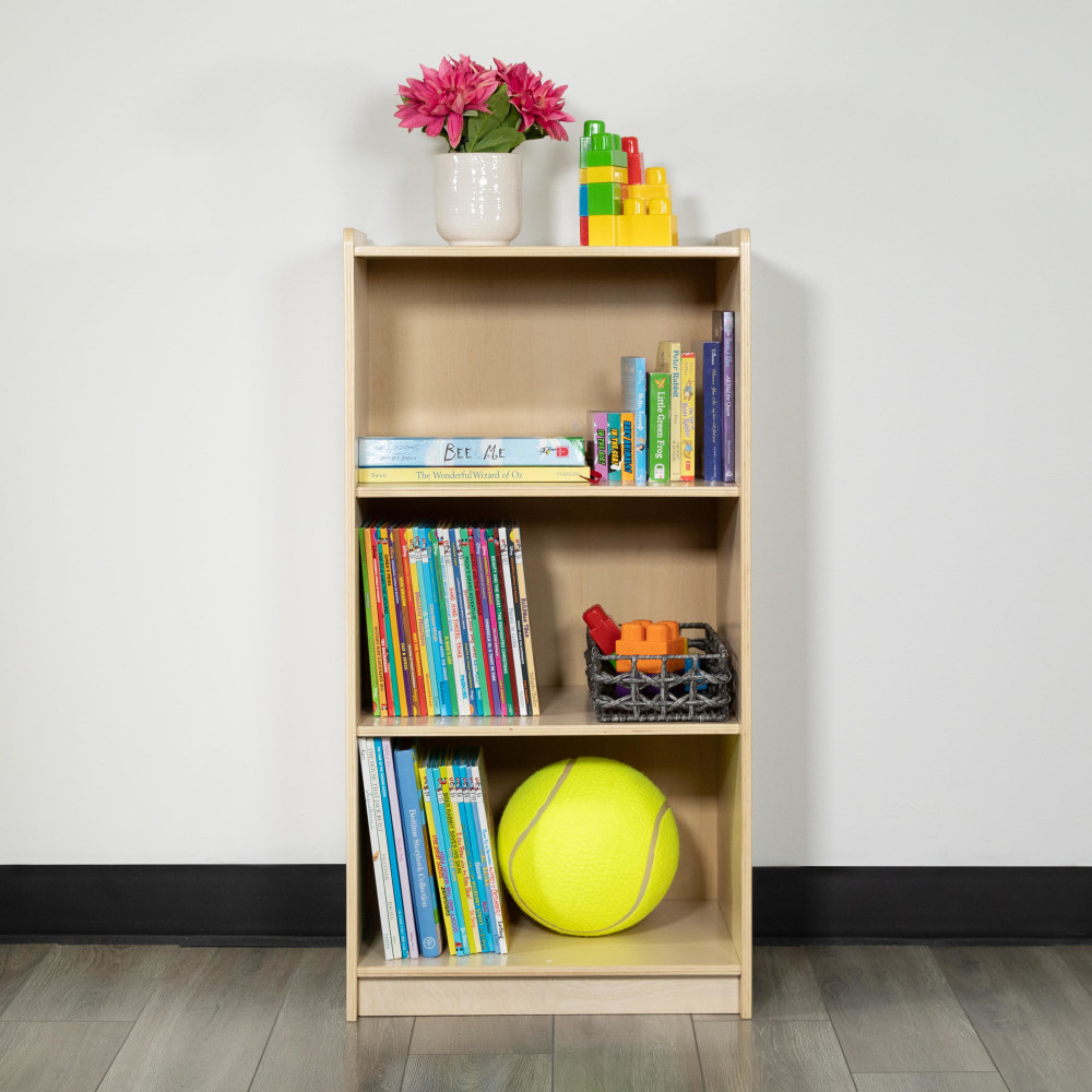 Flash Furniture Wooden School Classroom Storage Cabinet/Bookshelf, 36inH x 18inW x 15inD, Natural MPN:MKSTRG001
