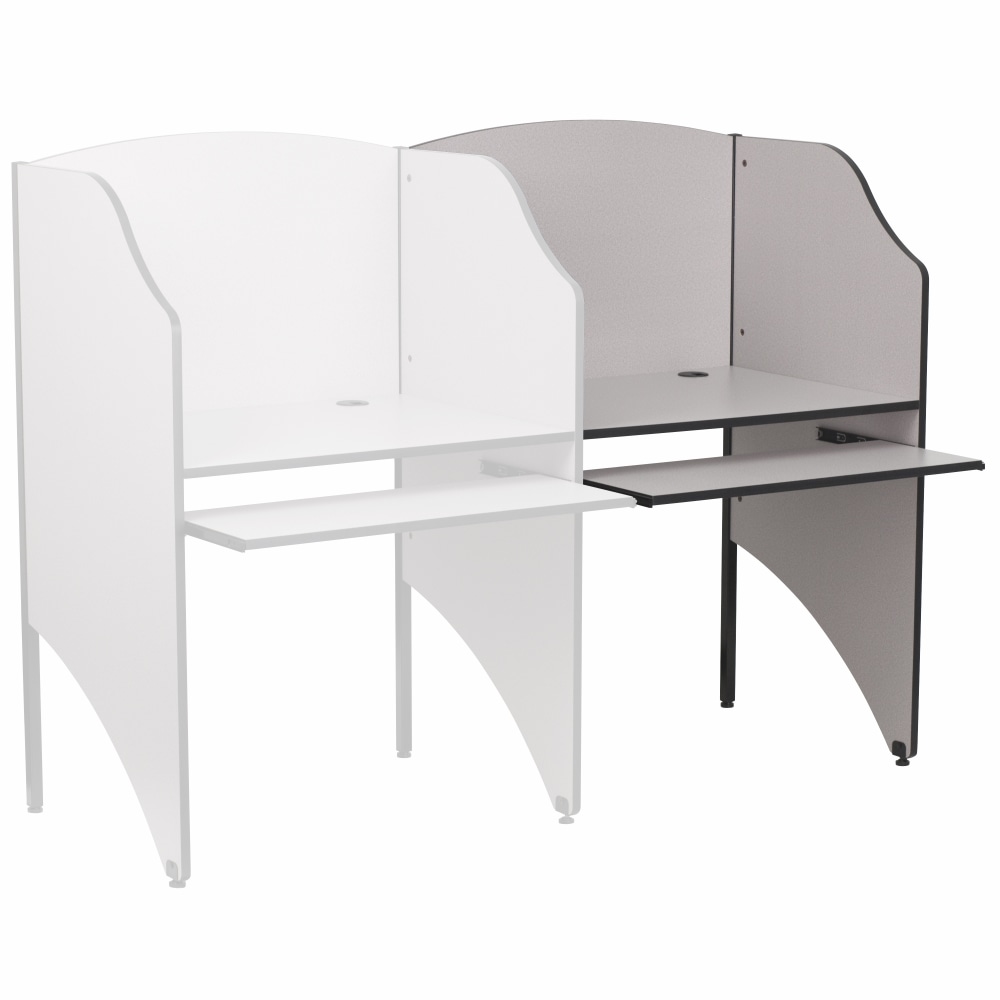 Flash Furniture Add-On Study Carrel, 49 5/8inH x 32inW x 24 7/16inD, Nebula Gray MPN:MT-M6202-GY-ADD-GG