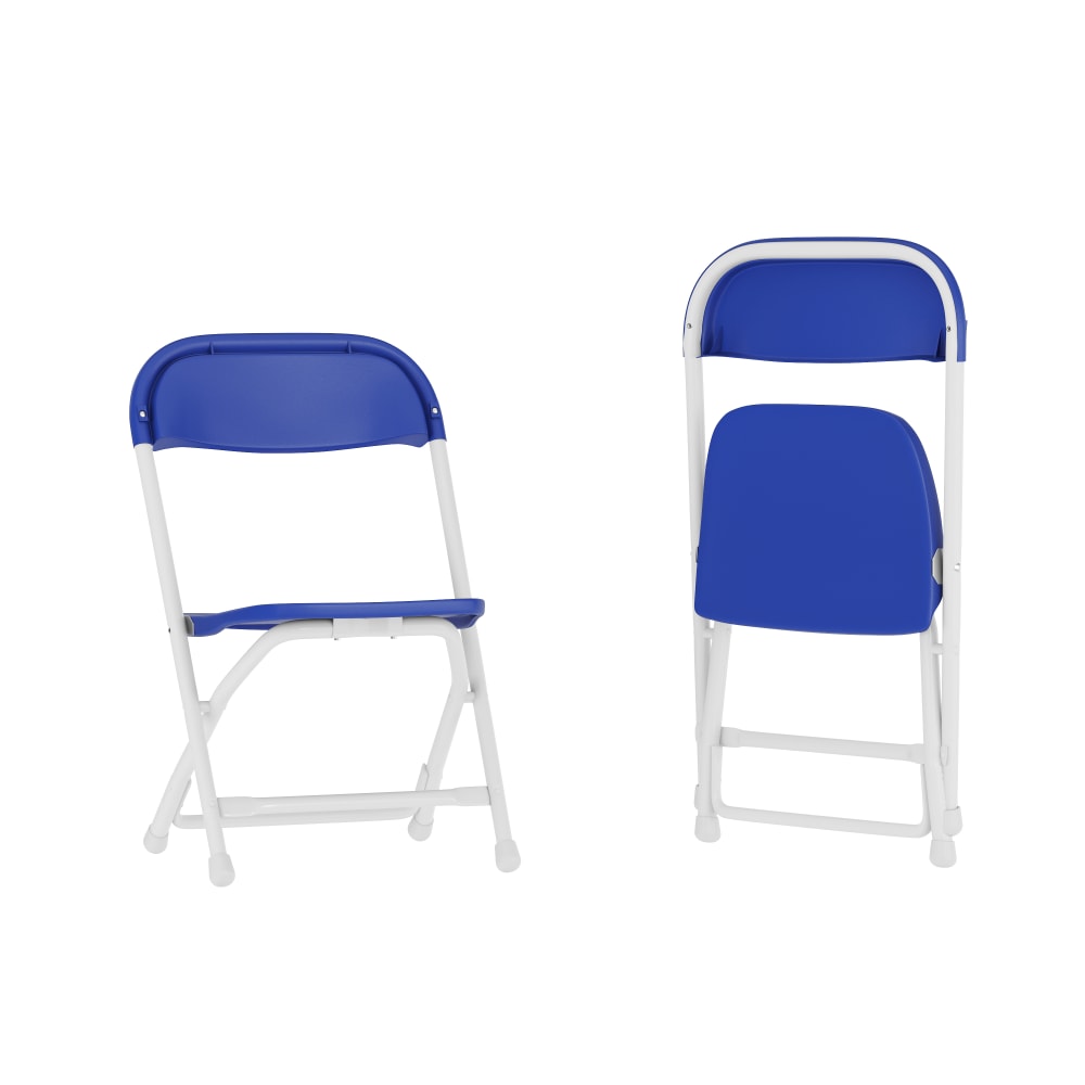 Flash Furniture 2 Pack Kids Plastic Folding Chair, Blue MPN:2YKIDBL