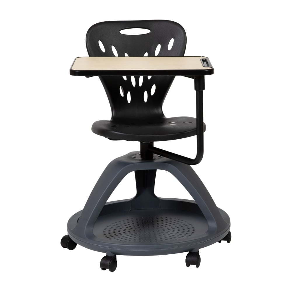 Flash Furniture Mobile Desk Chair, Black MPN:YUYCX019BK
