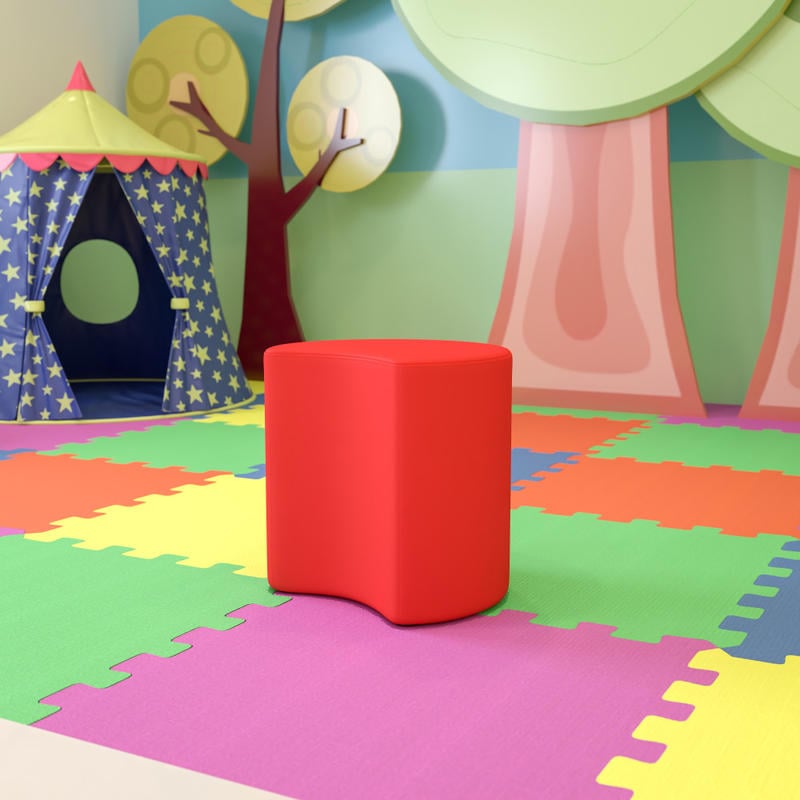 Flash Furniture Soft Seating Collaborative Moon Chair, Red MPN:ZBFT045C18RED