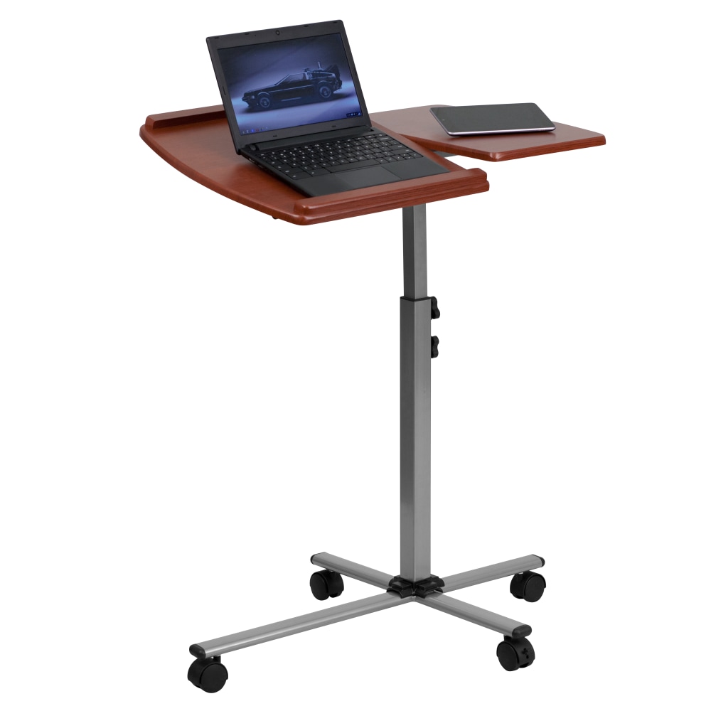 Flash Furniture 30inW Mobile Laptop Computer Desk, Cherry MPN:NANJN2762