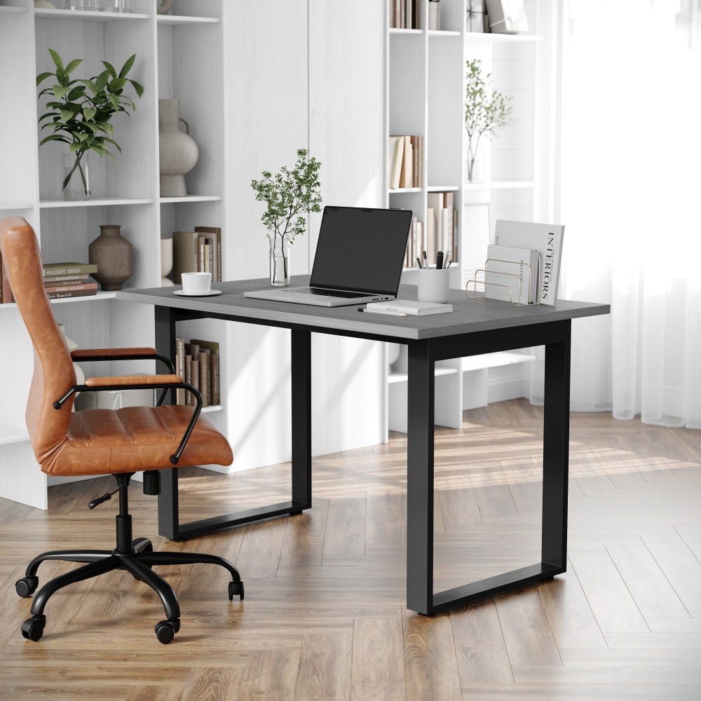 Flash Furniture Redmond Commercial 48x30 Conference Table, PVC Edging and Heavy Duty U-Frame Steel Base, Gray Oak - MTM4830LTGRYUBF MPN:MTM4830LTGRYUBF