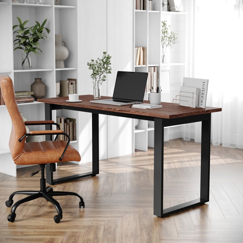Flash Furniture Redmond Commercial 60x24 Conference Table, PVC Edging and Heavy Duty U-Frame Steel Base, Walnut - MTM6024WLTUBF MPN:MTM6024WLTUBF