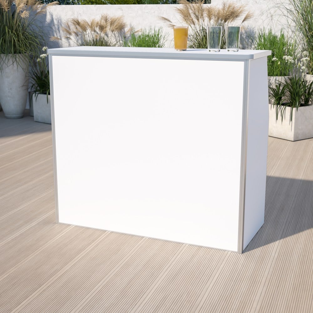 Flash Furniture Laminate Foldable Bar, White MPN:XABAR48WH