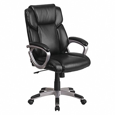 Executive Chair Mid-Back Black Lthr MPN:GO-2236M-BK-GG