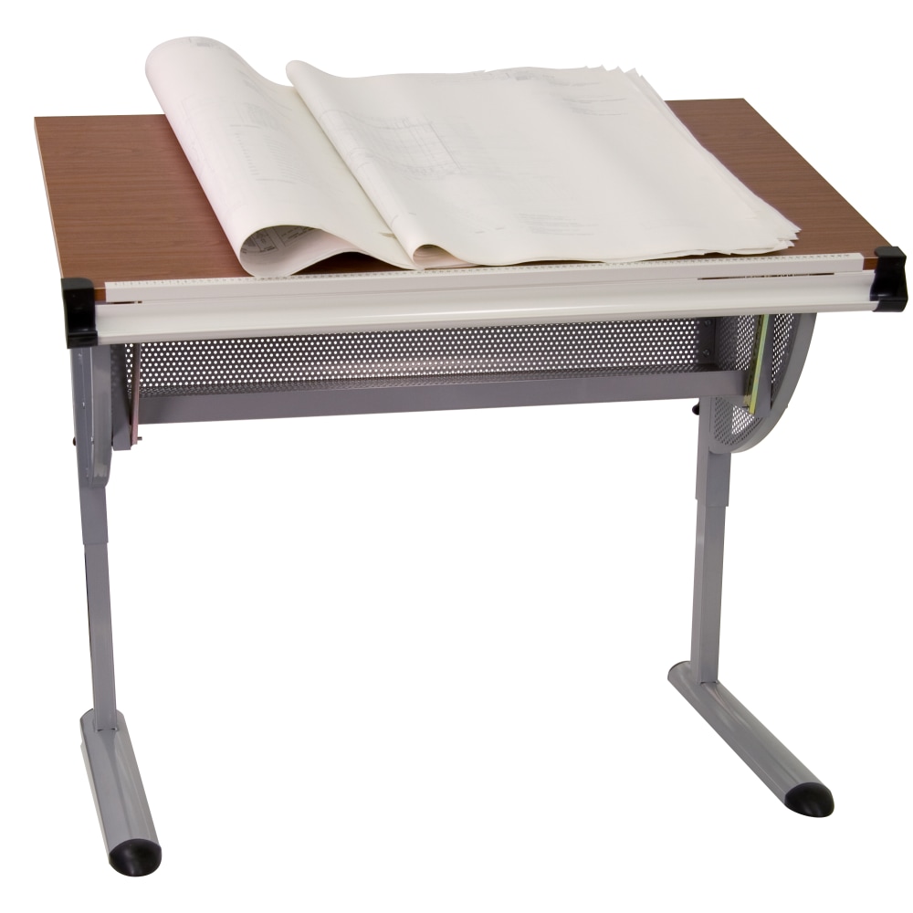 Flash Furniture Adjustable Drawing And Drafting Table, Pewter MPN:NAN-JN-2433-GG