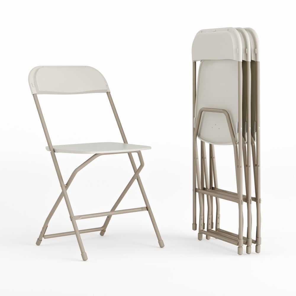 Flash Furniture Hercules Series Folding Chairs, Beige, Pack Of 4 Chairs MPN:4LEL3BEIGE