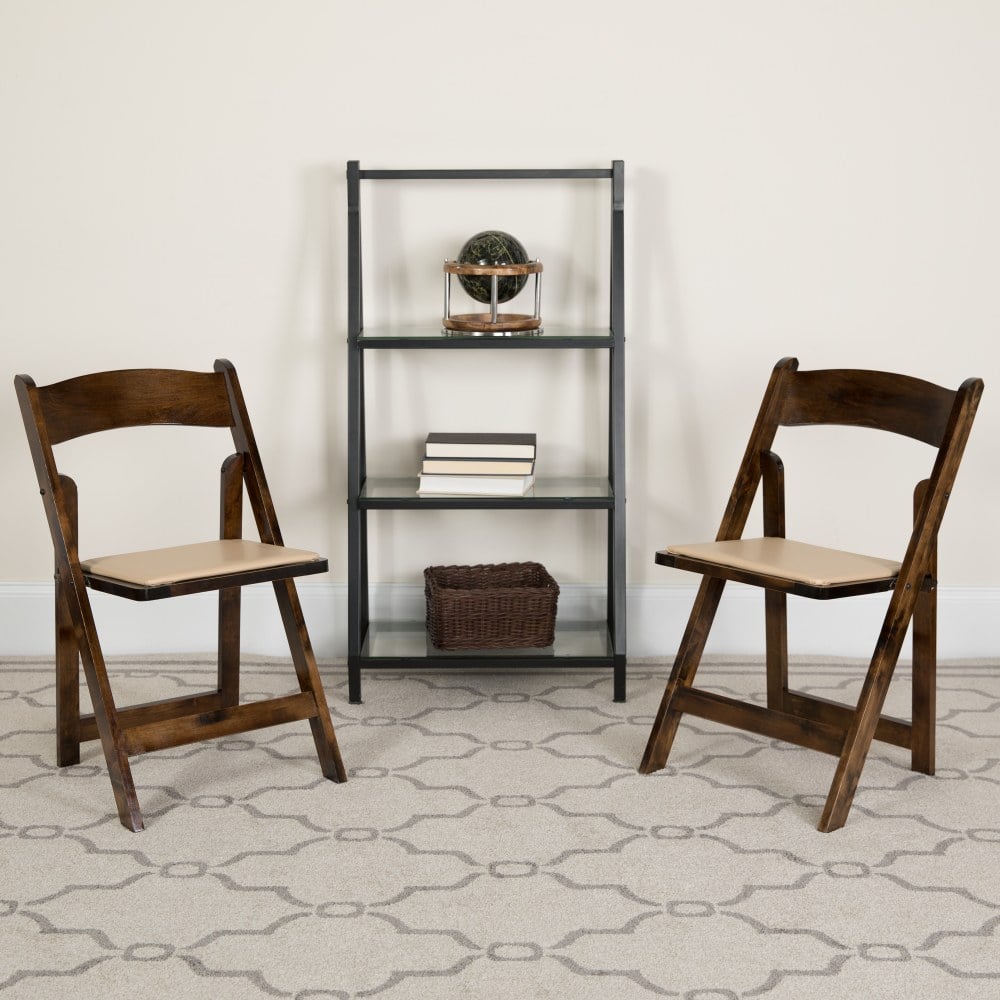 Flash Furniture HERCULES Series Wood Folding Chairs, Fruitwood, Pack Of 4 Chairs MPN:4XF2903FRUITWD
