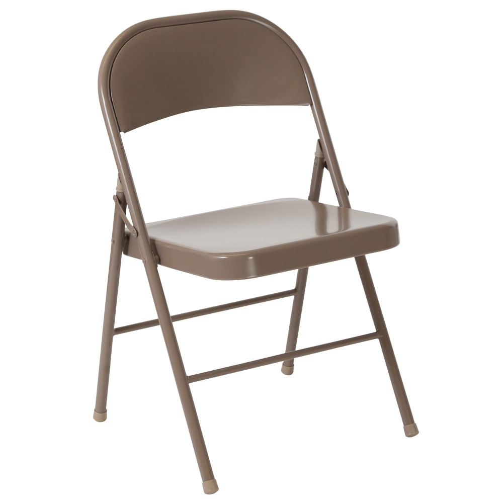 Flash Furniture HERCULES Metal Double-Braced Folding Chair, Beige MPN:BDF002BGE