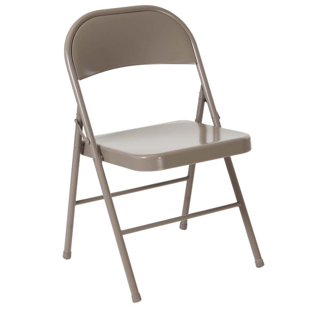 Flash Furniture HERCULES Metal Double-Braced Folding Chair, Gray MPN:BDF002GY